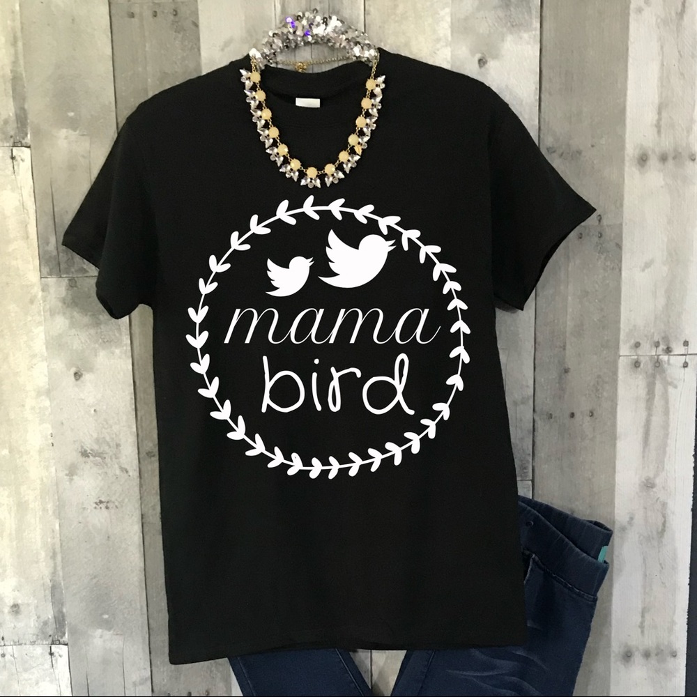 Mom Life Mama Bird Graphic Tee Small-3Xl NEW